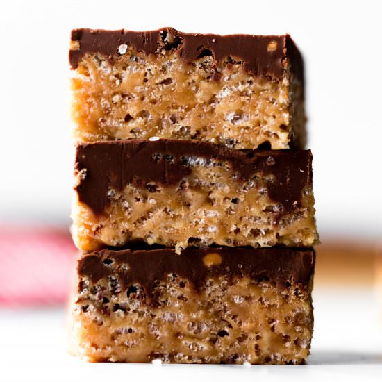 Scotcheroos (Without Corn Syrup) - Recipe photo by sallysbakingaddiction