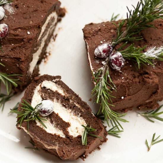 Christmas Yule Log Buche de Noel - Recipe photo by healnourishgrow