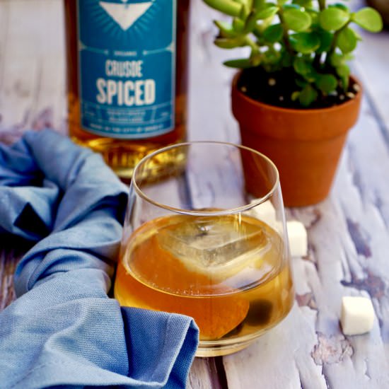 Spiced Rum Old Fashioned - Recipe photo by simmerandsauce