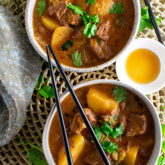 Beef and Potato Massaman Curry - Recipe photo by a meal in mind