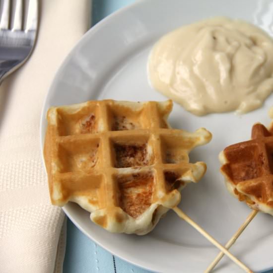 Chicken Waffle Pops - Recipe photo by snappygourmet