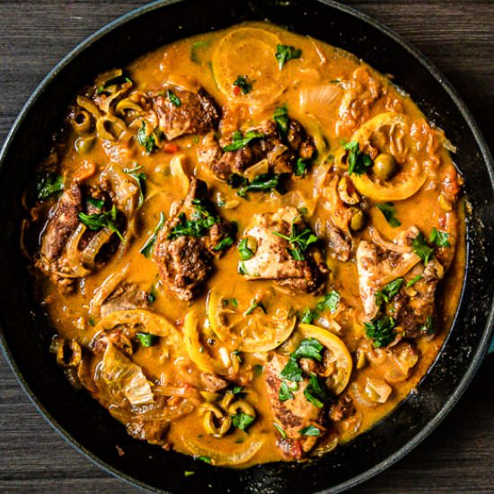 Moroccan Apricot Chicken - Recipe photo by ThreeTeasKitchen