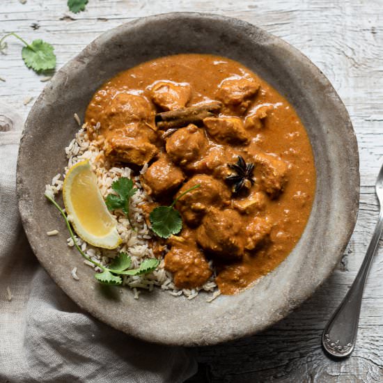 Healthy butter chicken curry - Recipe photo by Bibbyskitchenat36