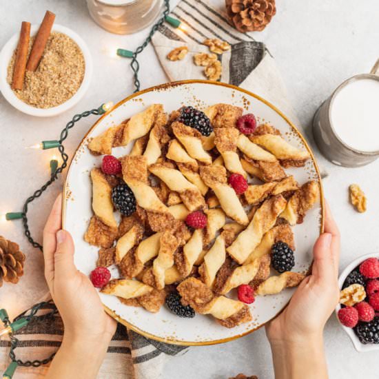 Cinnamon Twist Christmas Cookie - Recipe photo by sweetsimplevegan