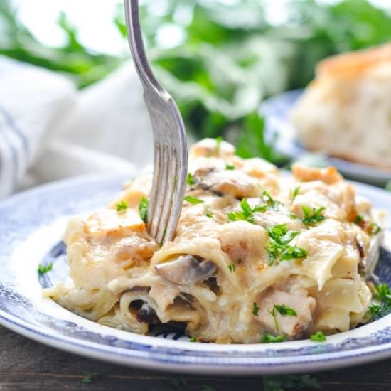 Creamy Chicken Lasagna - Recipe photo by The Seasoned Mom