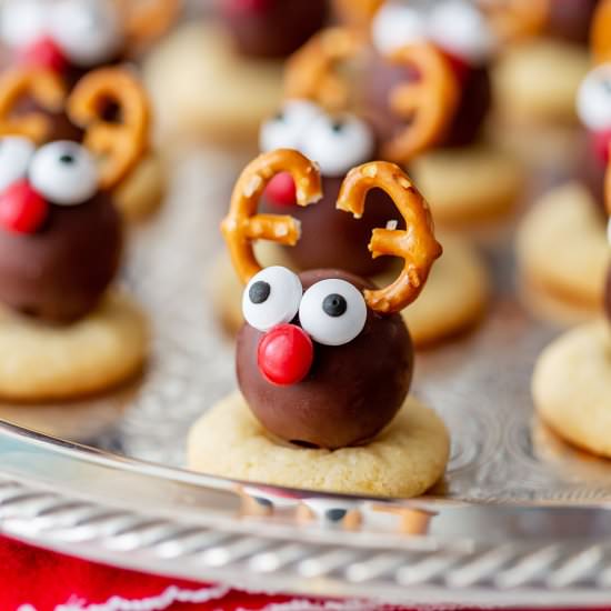 Reindeer Truffle Cookies - Recipe photo by Pizzazzerie