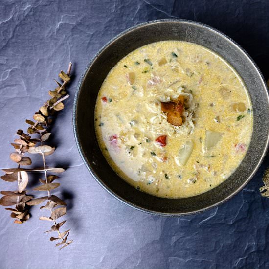 creamy crab corn chowder - Recipe photo by eatdatedrink