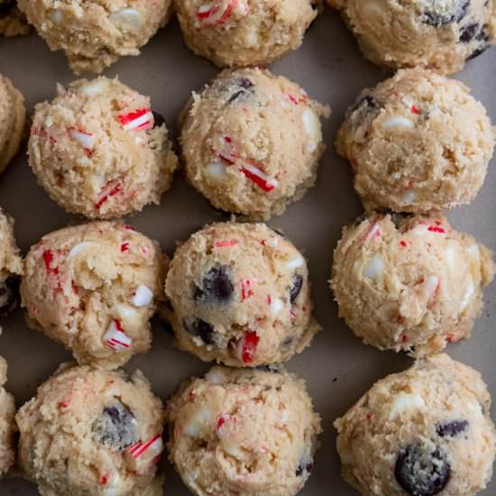 Candy Cane Chip Cookies - Recipe photo by lemons and zest
