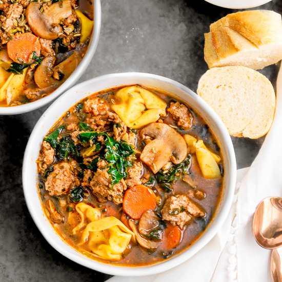 Easy Sausage Tortellini Soup - Recipe photo by SprinklesandSeaSalt