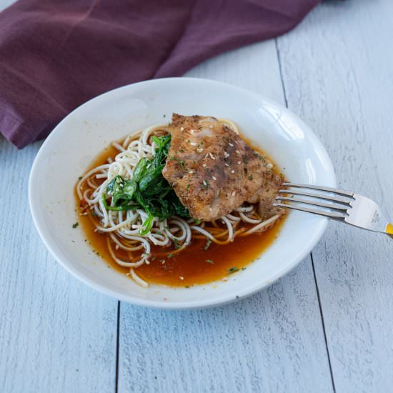 Grilled Black Cod with Soy Broth - Recipe photo by melissa.cookston