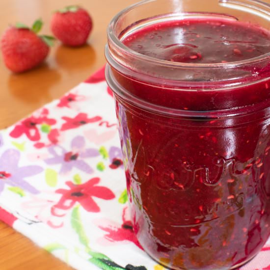 Mixed Berry Dessert Sauce - Recipe photo by For the Love of Cooking
