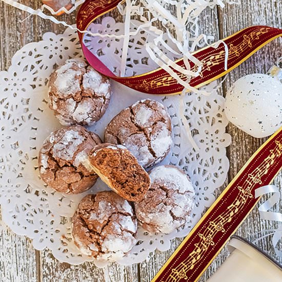 GF Chocolate Crinkle Cookies - Recipe photo by Only Gluten Free Recipes