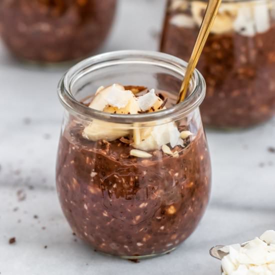 Chocolate Chia Overnight Oats - Recipe photo by eatwithclarity
