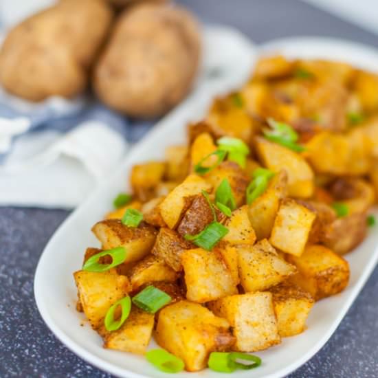 Buffalo Roasted Potatoes - Recipe photo by thymeandjoy