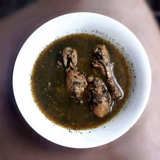 Chicken Molokhia Soup - Recipe photo by saodeh