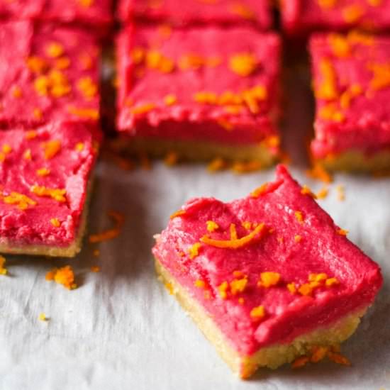 Keto Cranberry Curd Bars - Recipe photo by StemandSpoon