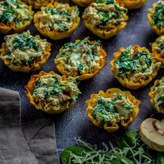 Easy Chicken Phyllo Cup Appetizers - Recipe photo by poweredbymom
