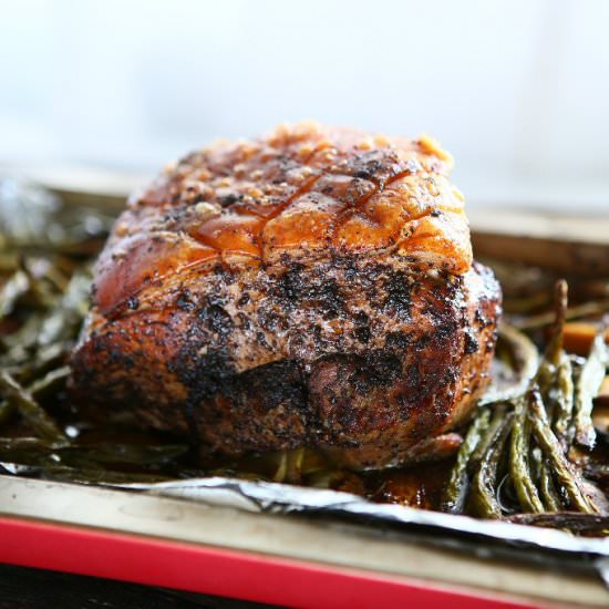 Sumac Rubbed Pork Roast w Crackling - Recipe photo by angiesrecipes