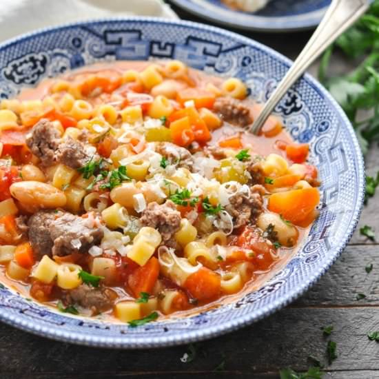 Pasta Fagioli Soup - Recipe photo by The Seasoned Mom