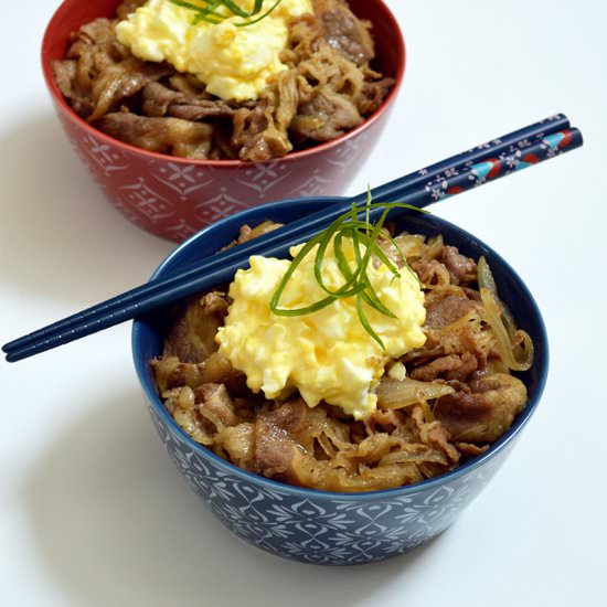 Gyudon Beef Bowl - Recipe photo by Jaja Bakes