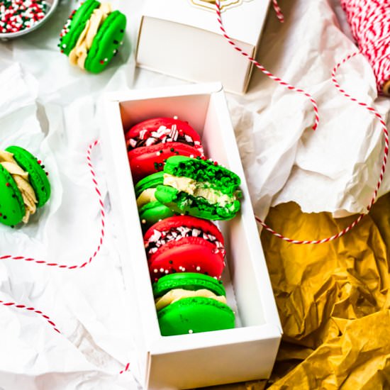 Christmas macaron boxes - Recipe photo by ltully