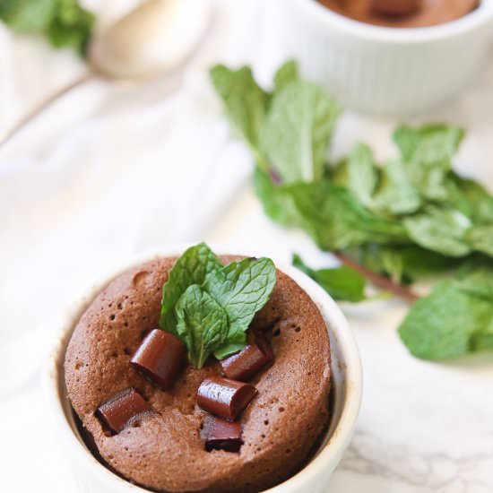 1 Minute Mint Chocolate GF Mug Cake - Recipe photo by BlessHerHeartYall