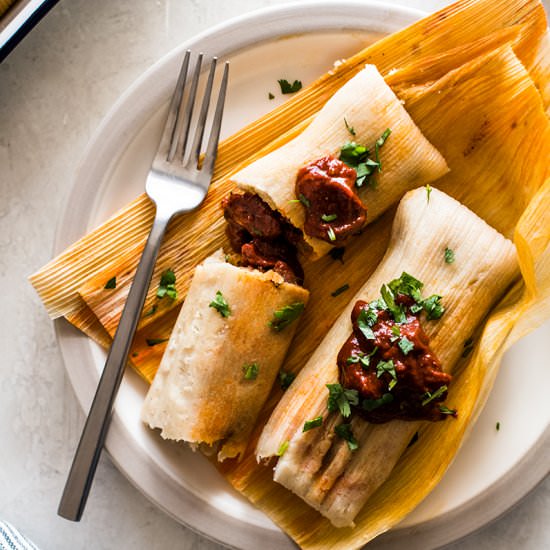 Red Pork Tamales - Recipe photo by isabeleats