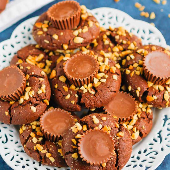 Chocolate Peanut Butter Blossoms - Recipe photo by pumpkinnspice