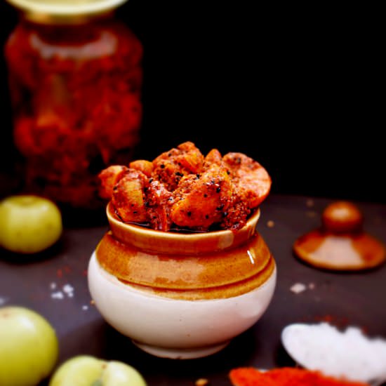 Amla Pickle Recipe - Recipe photo by Palates Desire
