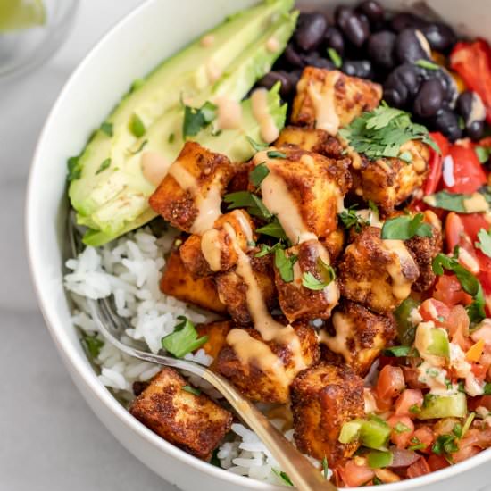 Tofu Burrito Bowl - Recipe photo by eatwithclarity