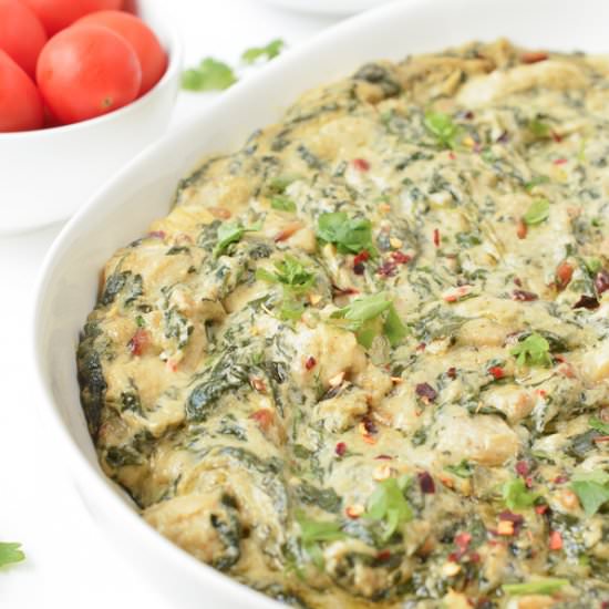 Vegan Spinach Artichoke Dip - Recipe photo by sweetashoneynz