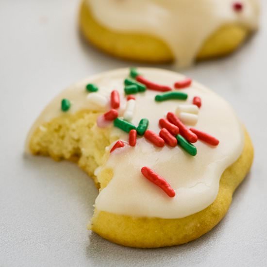 Lemon Ricotta Christmas Cookies - Recipe photo by garlic and zest
