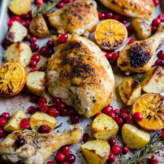 Sheet Pan Cranberry Chicken - Recipe photo by Howe We Live