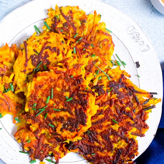 VEGETABLE LATKES (AKA POTATO PANCAKE) - Recipe photo by restorativecuisine