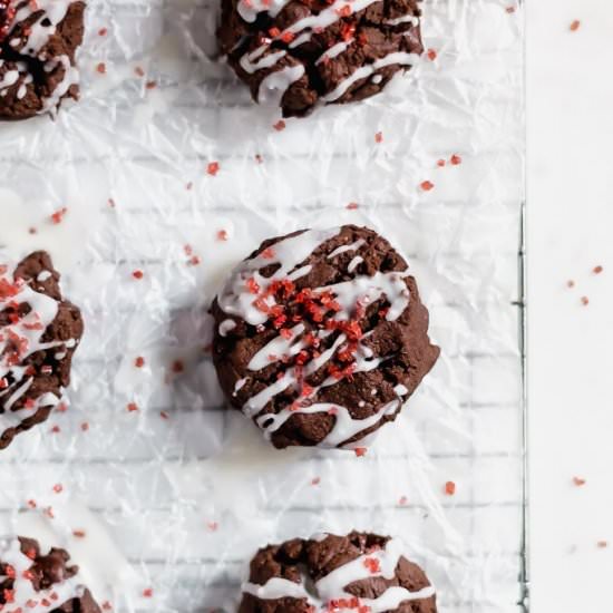 Double Chocolate Peppermint Cookies - Recipe photo by paleoinpdx