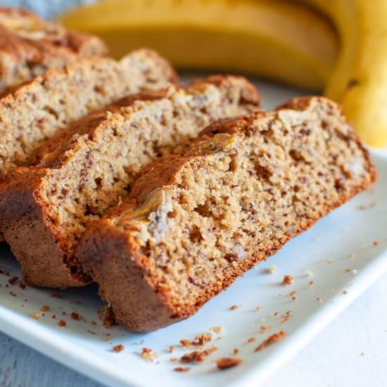 Oat Flour Banana Bread - Recipe photo by MySugarFreeKitchen