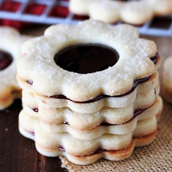 Raspberry Jam Sandwich Cookies - Recipe photo by thekitchenismyplayground