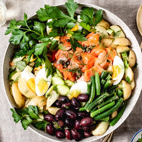Salmon Nicoise Salad - Recipe photo by foolproofliving.com