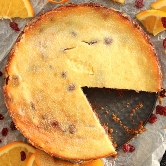 Baked Cranberry and Orange Cheesecake - Recipe photo by SlowThe CookDown
