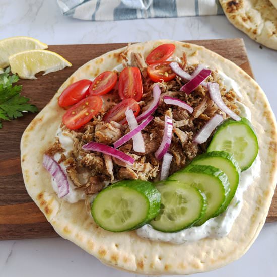 Crispy Pork Gyros - Recipe photo by homebodyeats