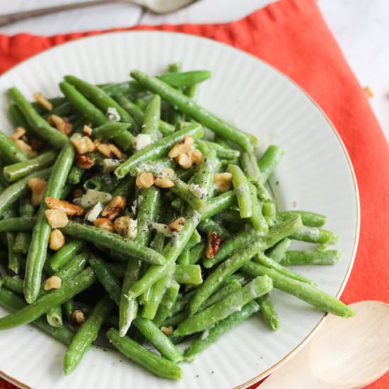 Easy Bleu Cheese Green Beans - Recipe photo by BlessHerHeartYall