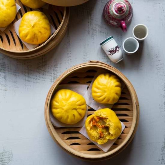 Carrot Vegetable Steamed Buns - Recipe photo by WhatToCookToday