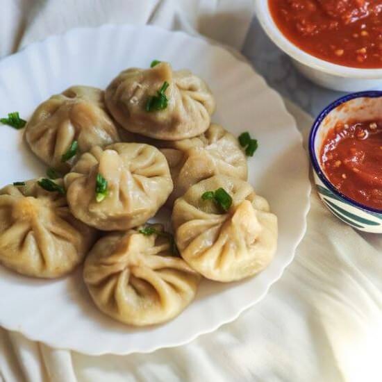 Momos-Vegan dumplings from Tibet - Recipe photo by greenbowl2soul