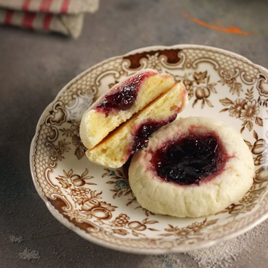 Cherry Almond Thumbprints - Recipe photo by SimpleSeasonal