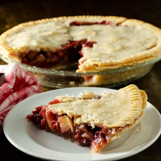Gluten-Free Vegan Cherry Apple Pie - Recipe photo by VeggiePrimer
