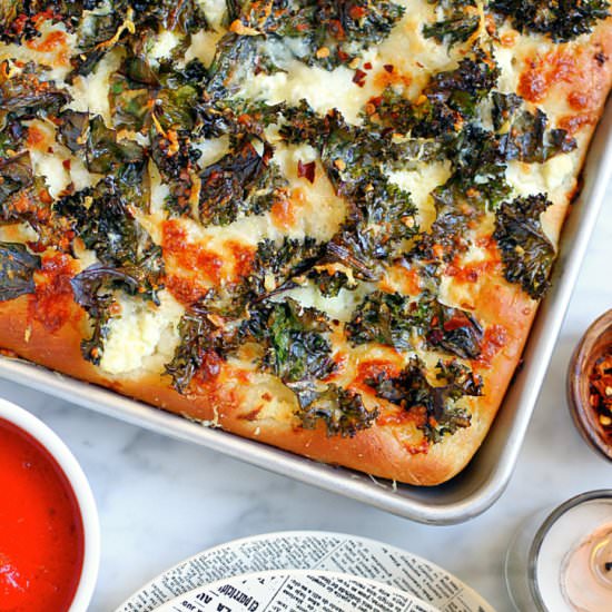 Kale and Ricotta Grandma Pie - Recipe photo by twoofakindcooks