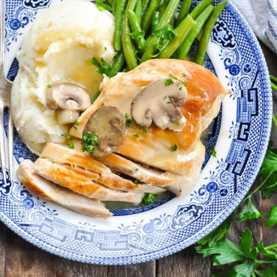 Crock Pot Chicken and Mushrooms - Recipe photo by The Seasoned Mom
