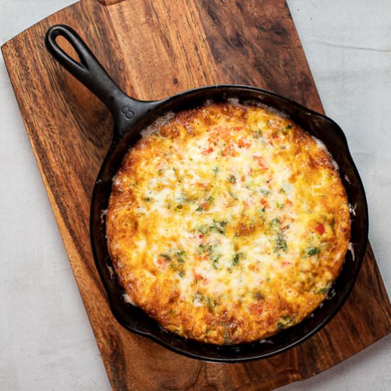 Cheesy Baked Sausage Frittata - Recipe photo by sidewalkshoes