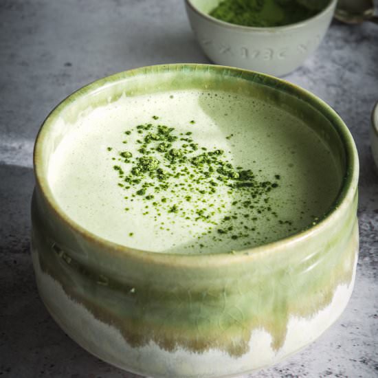 matcha and moringa latte - Recipe photo by calm eats