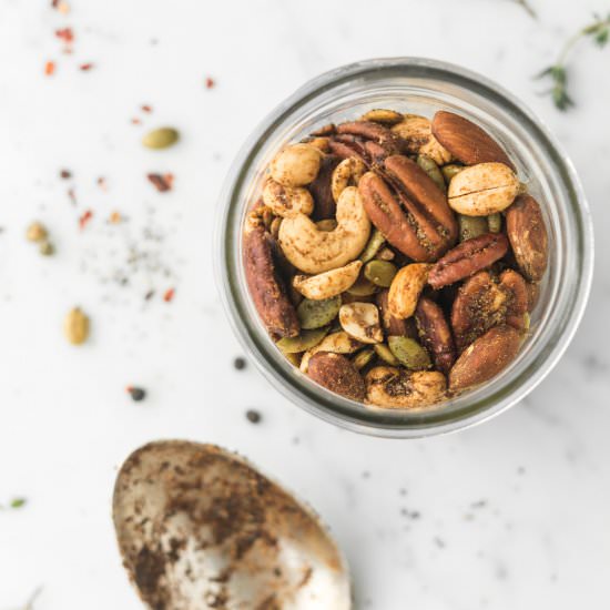 spicy garam masala roasted nuts - Recipe photo by withspice